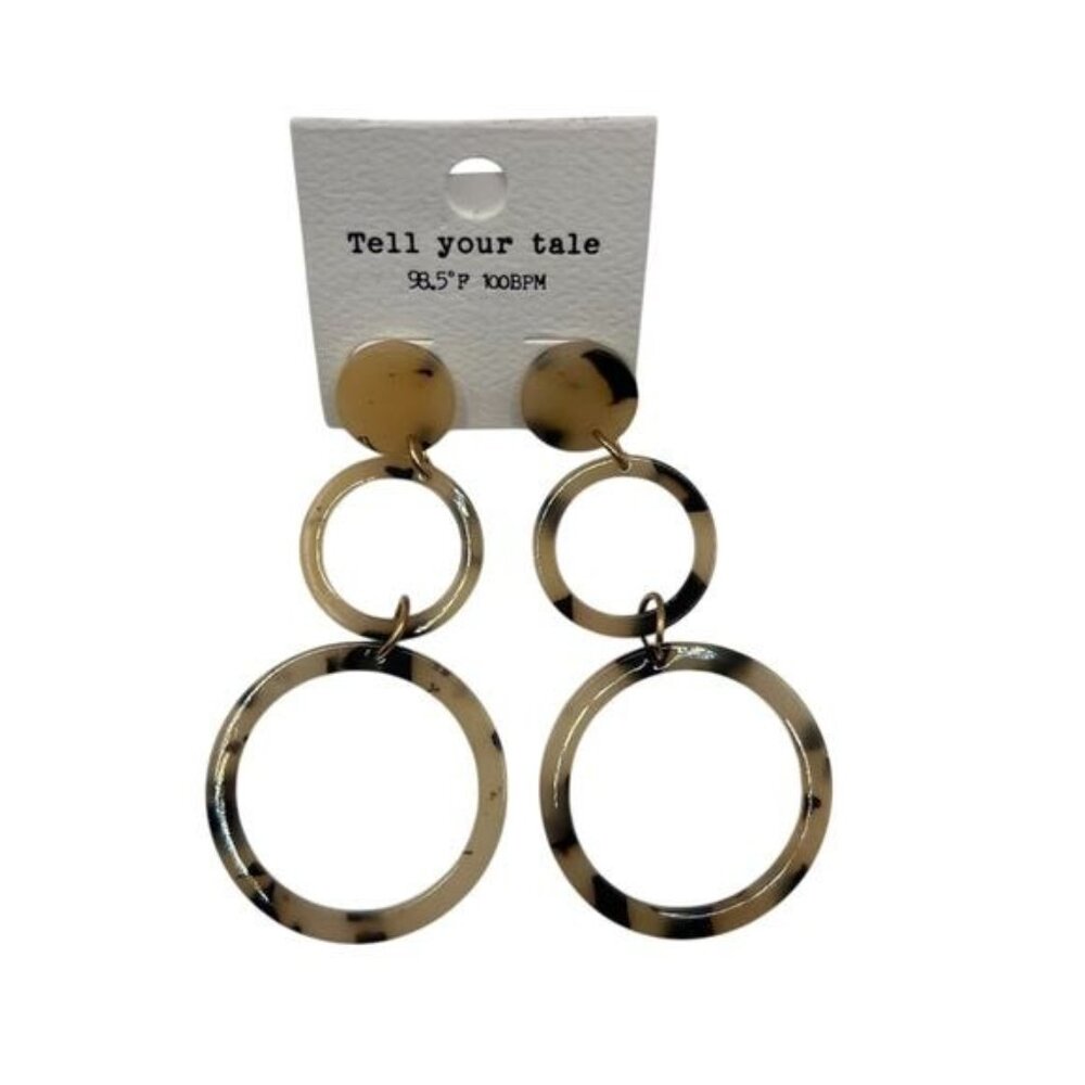 Tell Your Tale 98.5f 100bpm Drop Hoop Earrings